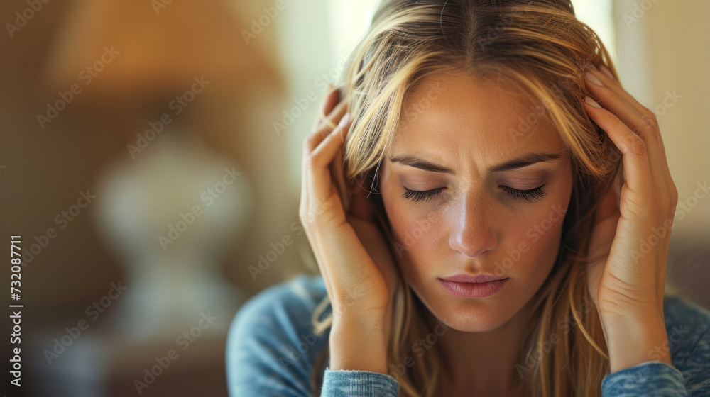 Fototapeta premium Chronic headache , migraine