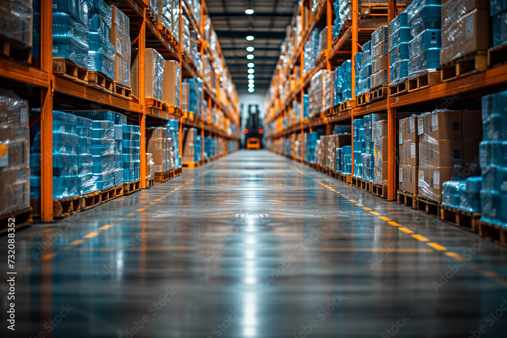 Precision Logistics: Automated Warehouse Aisle Precision Logistics: Automated Warehouse Aisle