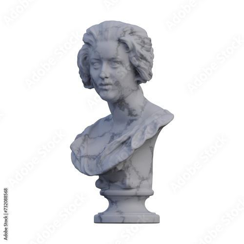 Costanza Bonarelli statue, 3d renders, isolated, perfect for your design