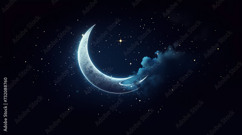 Fototapeta premium Cosmic illustration showing vibrant cosmic background