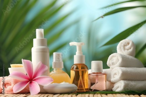 Skin care water anti aging relaxing wellness spray skincare routine. Sauna intense hydration. Youthful skin peppermint massage oil foam bottle. cupping therapy message oil cleasner balm