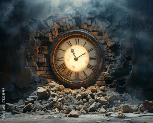 old clock on wall