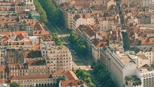 Cours Jean-Jaures in Grenoble, the longest street in France photo