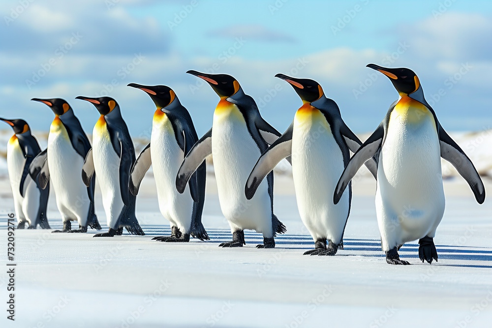 Fototapeta premium Group of King Penguins