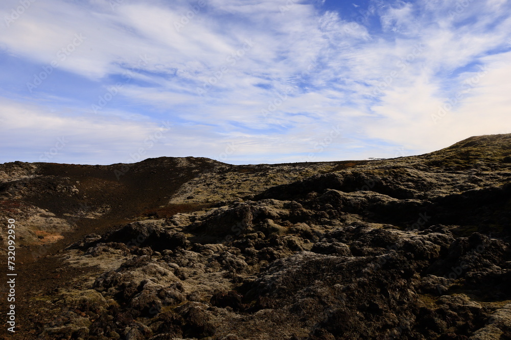 Obraz premium Leirhnjúkur is an active volcano located northeast of Lake Mývatn in the Krafla Volcanic System, Iceland