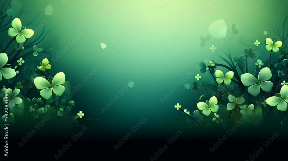 Beautiful green St. Patrick's Day background banner