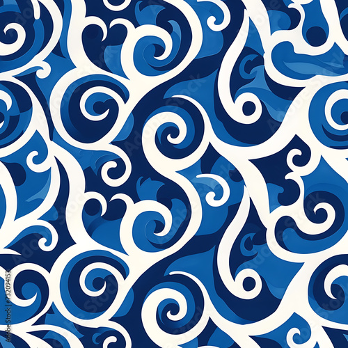 seamless pattern with swirls