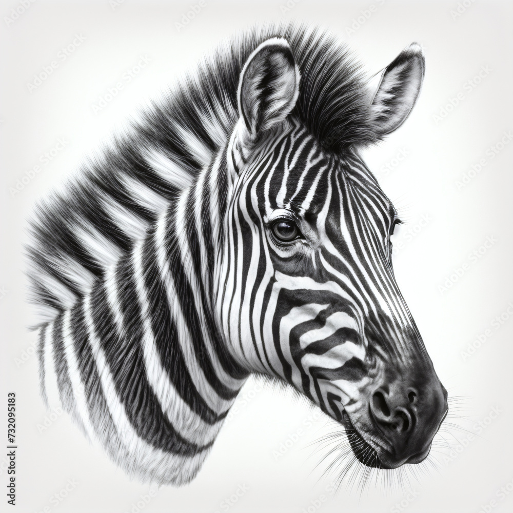 Zebra head sketch