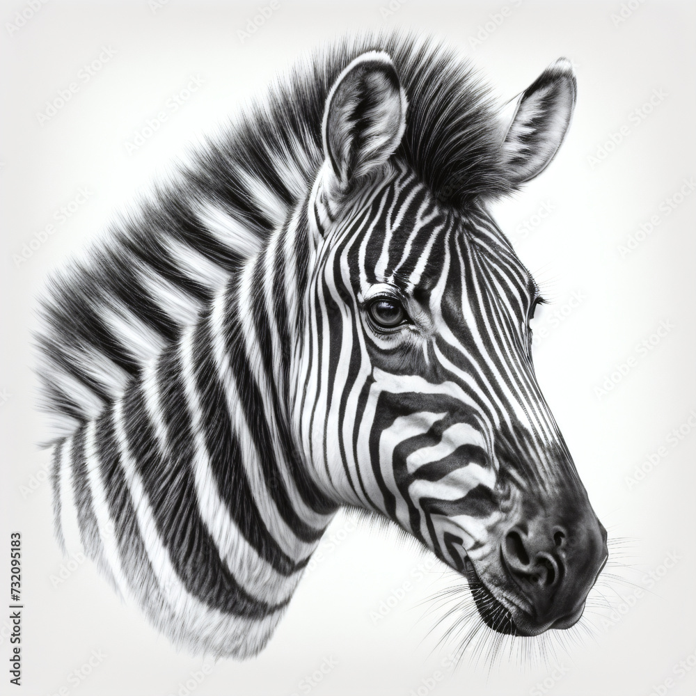 Zebra head sketch Zebra head sketch