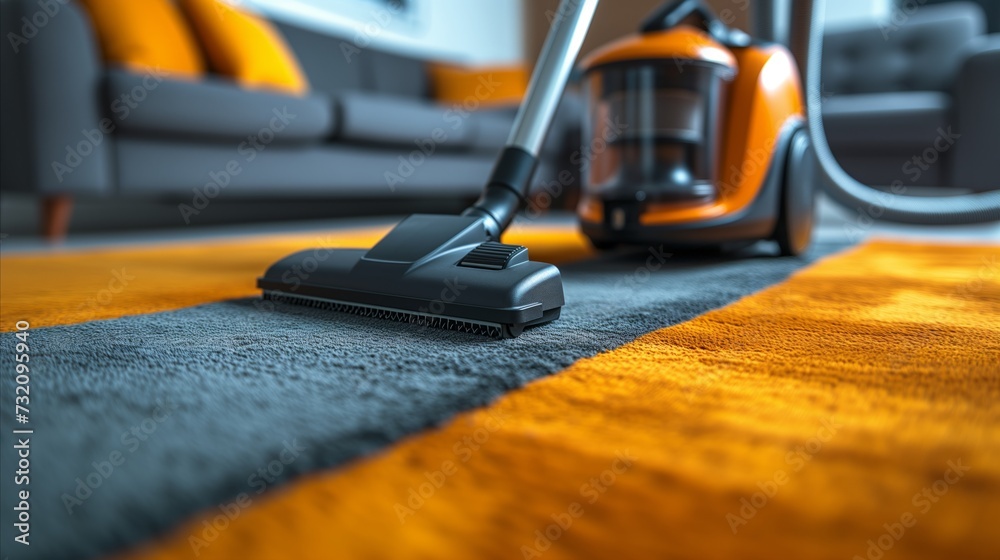 Close-Up of a Vacuum Cleaner on a Carpet Close-Up of a Vacuum Cleaner on a Carpet