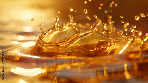Golden oil splash for background © Edgar Martirosyan