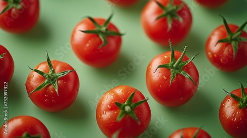 The ultra high definition green background images with tomatoes look amazing and attractive. Arrange the tomatoes so that they look beautiful.