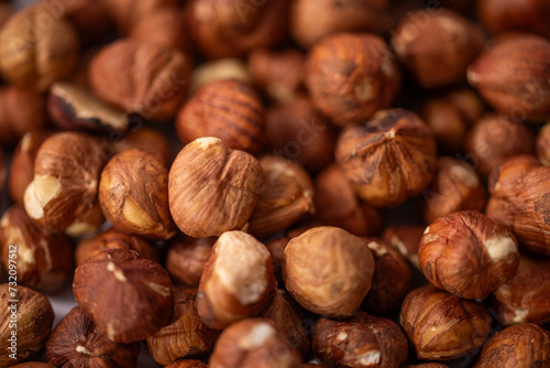 close up of hazelnuts ready for cleaning, hazelnut harvest, nut background raw food nut background, peeled brown nut kernels, healthy organic bio products, vegetarian, vegan and raw food, healthy fat