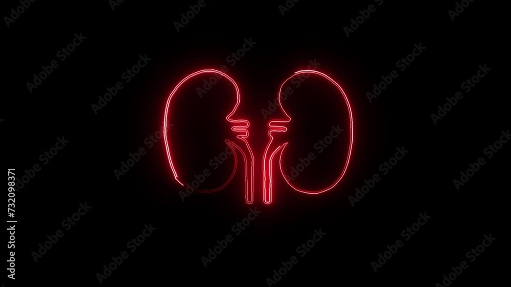 The appearance of neon symbol kidneys. Elements of Medicine in neon style icons. 4k. Neon human kidneys icon in line style. neon line kidneys icon , The appearance of neon symbol kidneys. Elements of Medicine in neon style icons. 4k. Neon human kidneys icon in line style. neon line kidneys icon ,