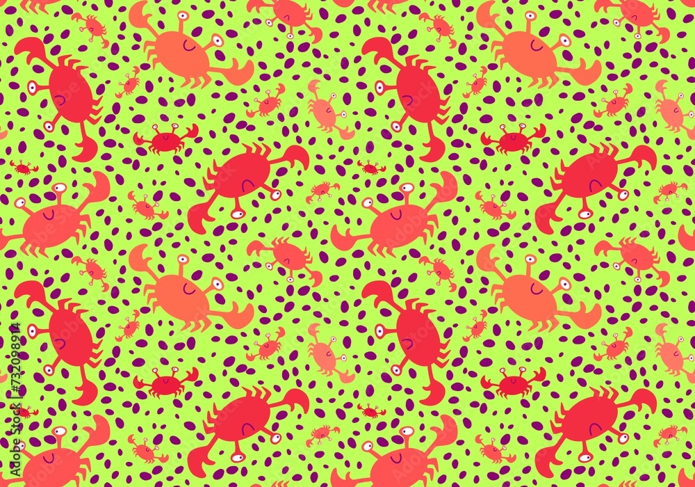 Seamless animals seamless crabs pattern for wrapping paper and fabrics and kids clothes print and summer textiles Seamless animals seamless crabs pattern for wrapping paper and fabrics and kids clothes print and summer textiles