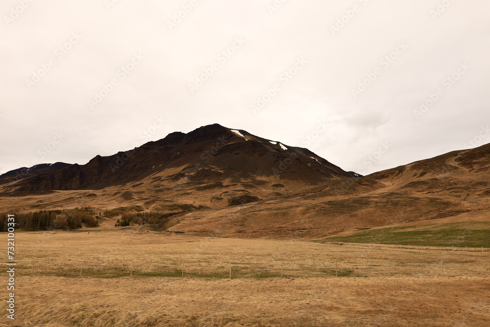 View on a mountain in the Northwestern Region of Iceland
