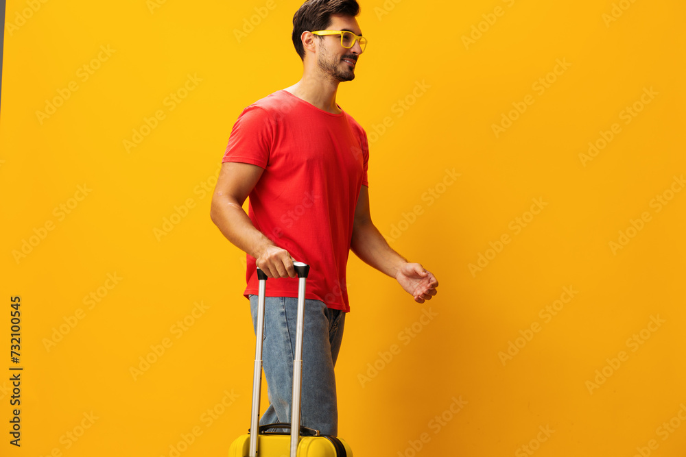 Man vacation journey trip travel suitcase background baggage Man vacation journey trip travel suitcase background baggage