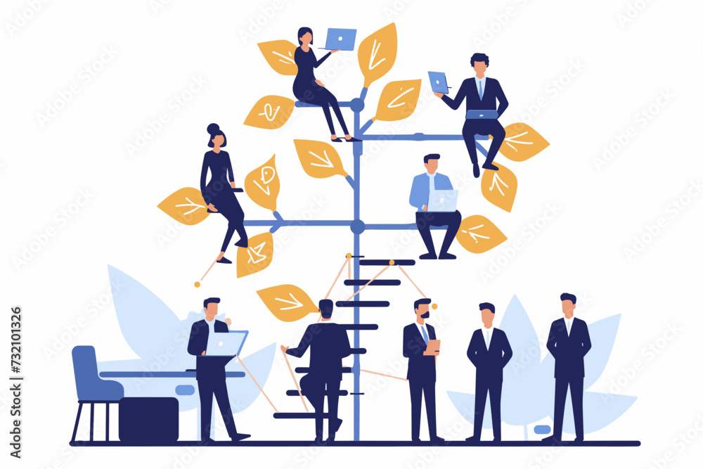 Reorganization for Efficiency: Businessman CEO Adjusts Team Structure, Allocates Resources, and Restructures Organization, Department, and Job Roles Concept.