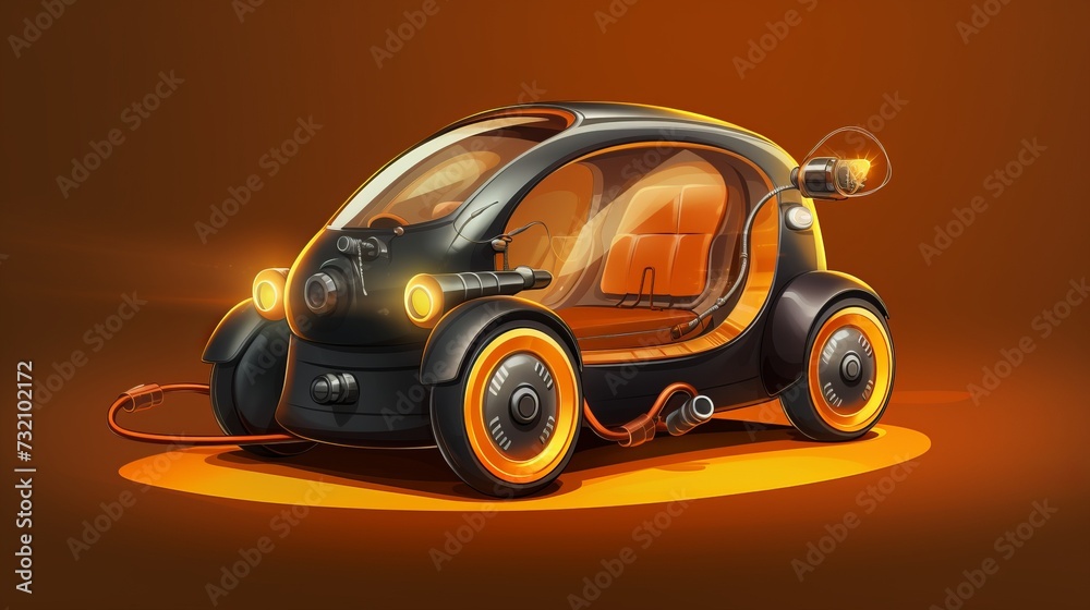 Small Car With Electric Motor