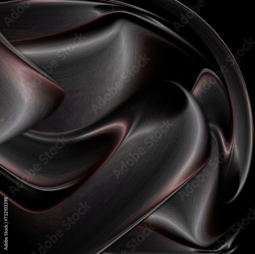 Satin folds beautiful 3d shape decorative illustration graphic art 