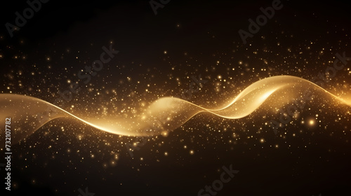 Award ceremony background  golden glitter light effect decoration and bokeh
