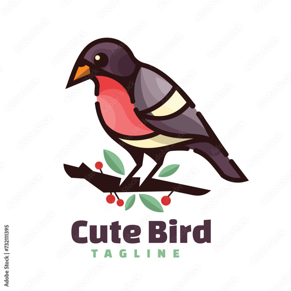 Fototapeta premium bird character logo mascot