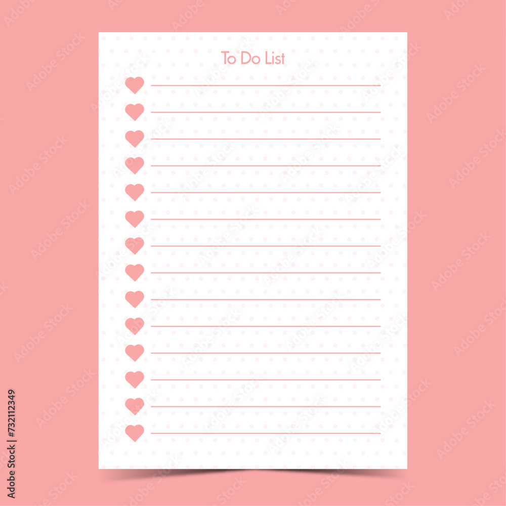 Minimalist list to do template Minimalist list to do template