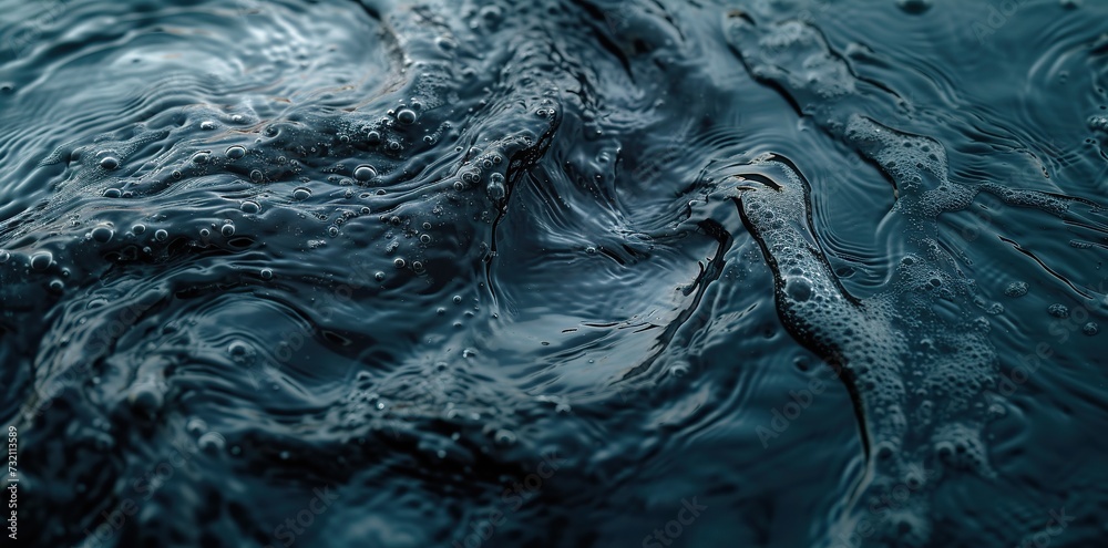 Environmental Troubles Unveiled: Swirls and Textures of Oil Pollution on Water