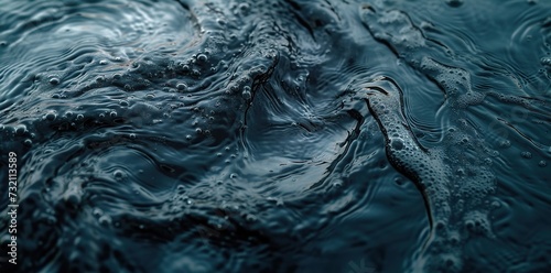 Environmental Troubles Unveiled: Swirls and Textures of Oil Pollution on Water