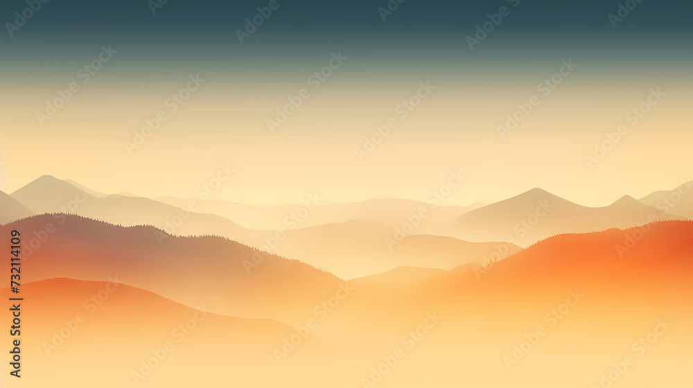 Obraz premium Mountain peak illustration, mountain aerial photography PPT background illustration