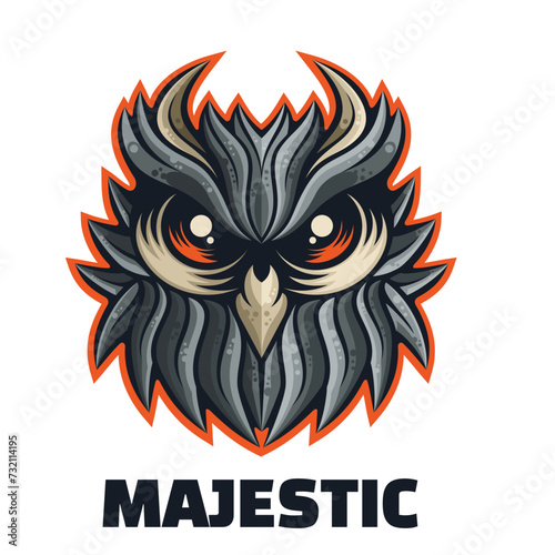 animals head charater mascot logo template