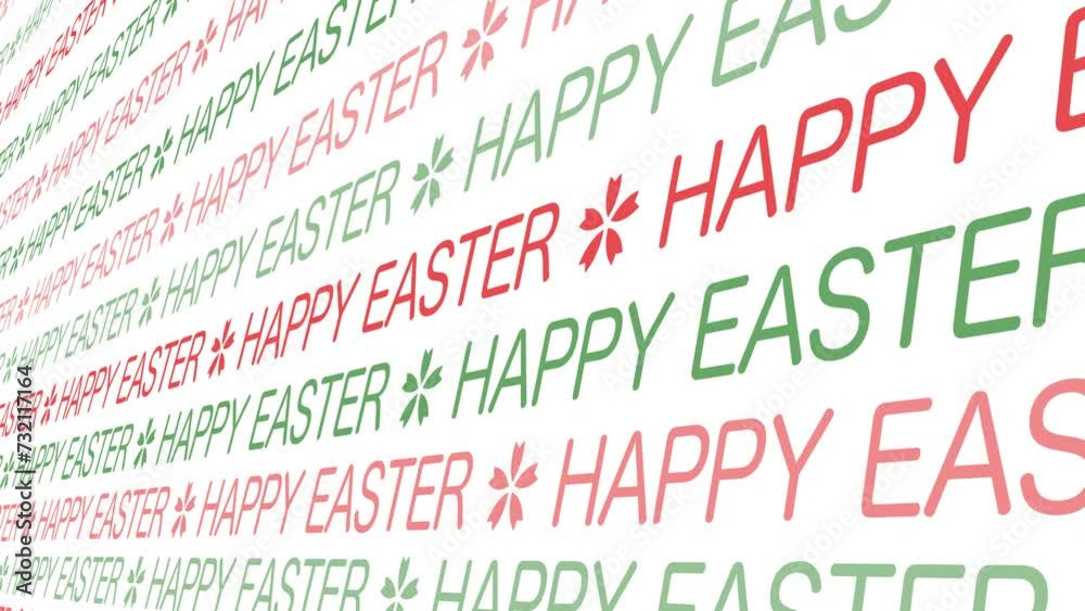 Card with happy easter text on white background festive symbolic concept for season Card with happy easter text on white background festive symbolic concept for season