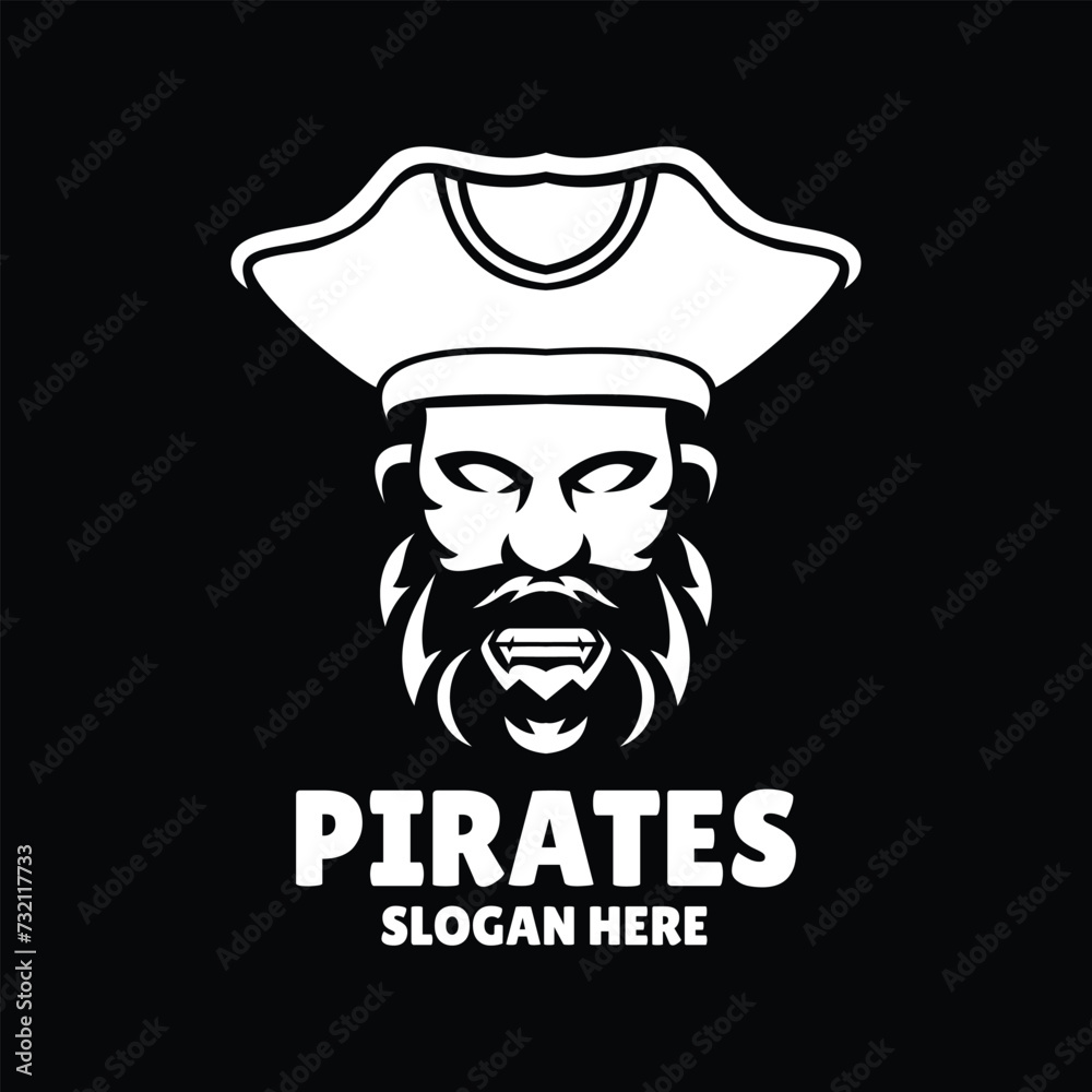 pirates silhouette logo design illustration pirates silhouette logo design illustration