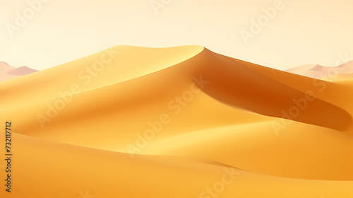 Desert landscape  sand dunes with wavy pattern