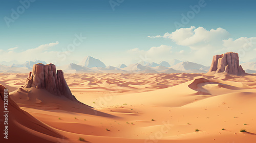 Desert background  desert landscape photography with golden sand dunes