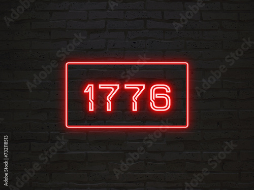 1776のネオン文字