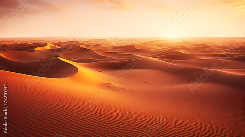 Desert background  desert landscape photography with golden sand dunes