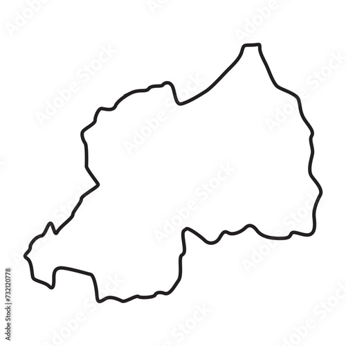 rwanda map, rwanda vector, rwanda outline, rwanda