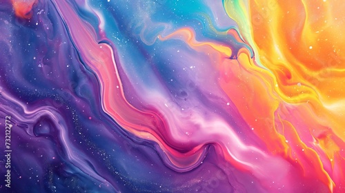 Psychedelic style with rainbow colors patterns, colorful liquid banner