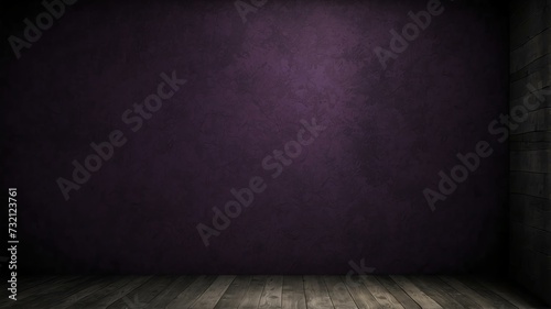 Dark purple paper vintage texture with some lighting and black vignette from Generative AI