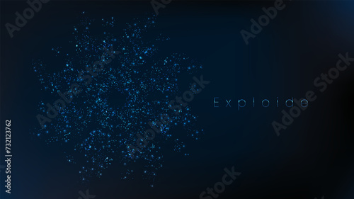 Abstract exploide background with dots vector concept