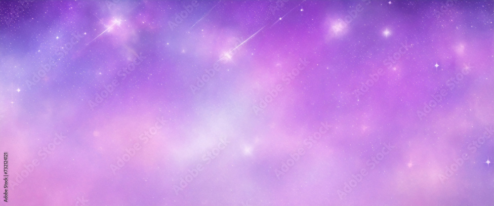 紫色のユニコーンの背景。キラキラ星とボケ味を持つパステル水彩の空。ホログラフィック テクスチャを持つファンタジー銀河。魔法の大理石の空間。
