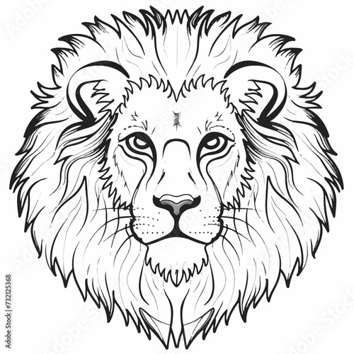 lion logo on a white background photo