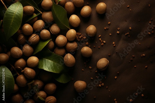 Nutritious Macadamia nuts. Raw seed nut. Generate Ai