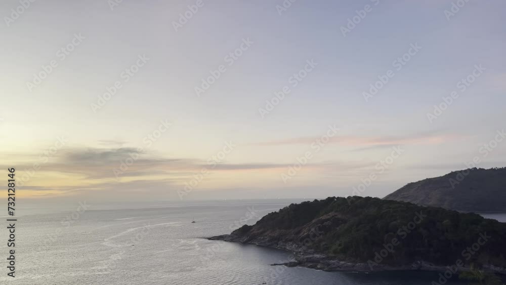 View sunset with sea sunlight in Promthep cape in Phuket province Thailand View sunset with sea sunlight in Promthep cape in Phuket province Thailand