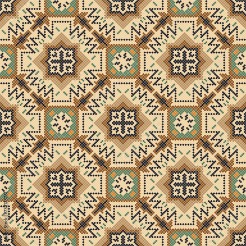 Traditional Bulgarian embroidery vector pattern
