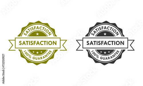 100 percen Satisfaction Guaranteed badge design template illustration