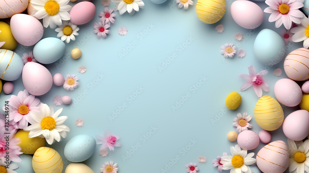 Easter background, many colorful Easter eggs Easter background, many colorful Easter eggs
