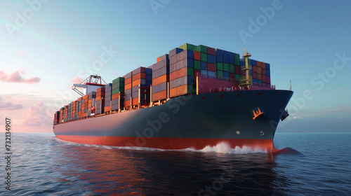 With its increased size and capacity this container ship has revolutionized the shipping industry allowing for more goods to be transported in fewer trips saving time and