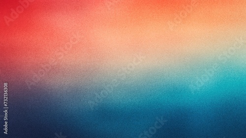 Multilayer gradient with different levels of graininess to create a textured visual effect. Grainy gradients style, vintage noise, abstract background